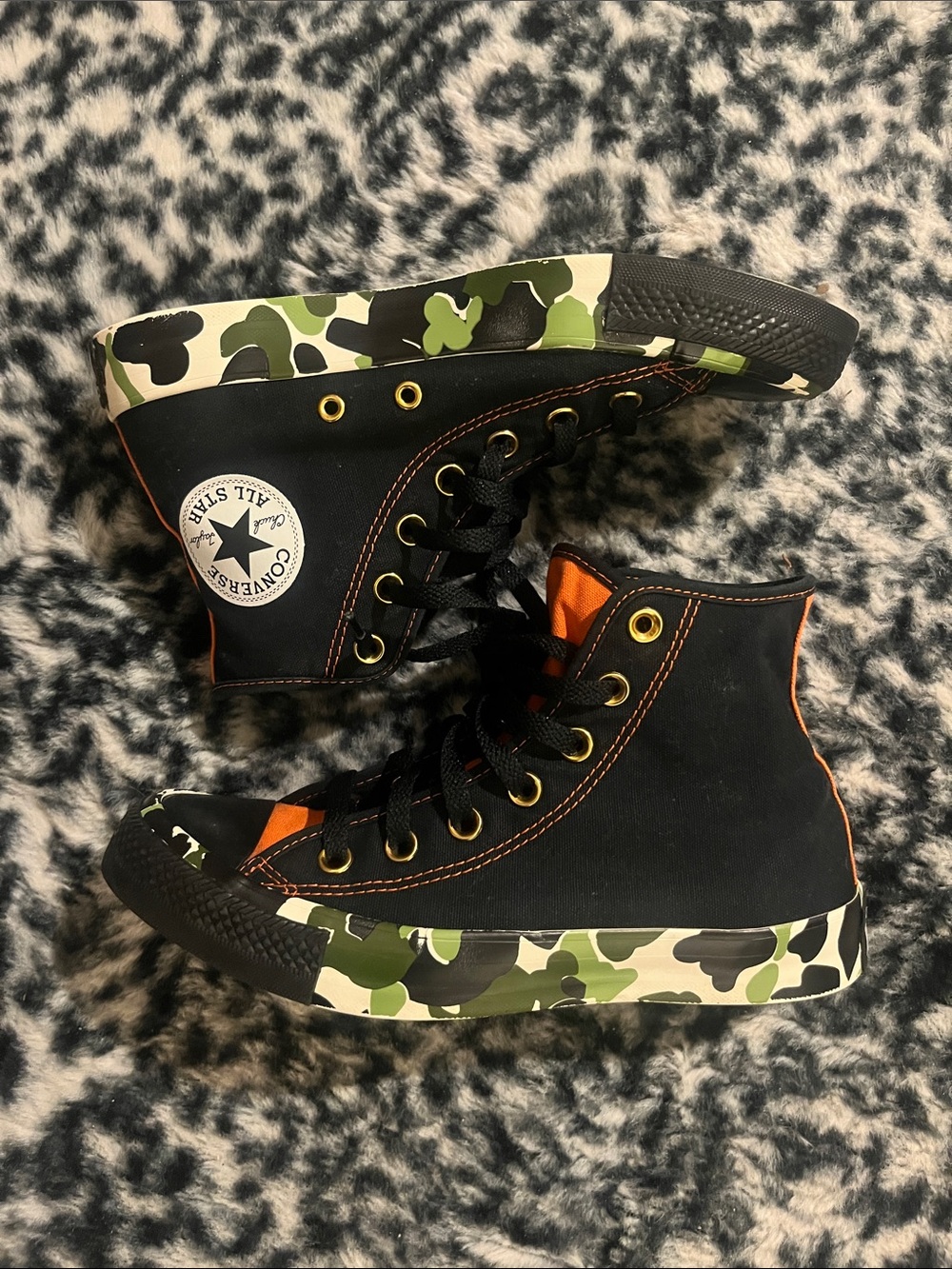 Converse Black Camo High Top Shoes